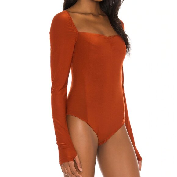 NWT We Are HAH Don't Be Square Long Sleeve Bodysuit Bronze Size Medium - Picture 3 of 15